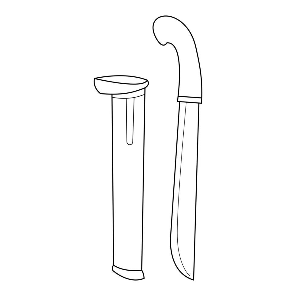 Golok is a traditional weapon from Jakarta Indonesia. vector