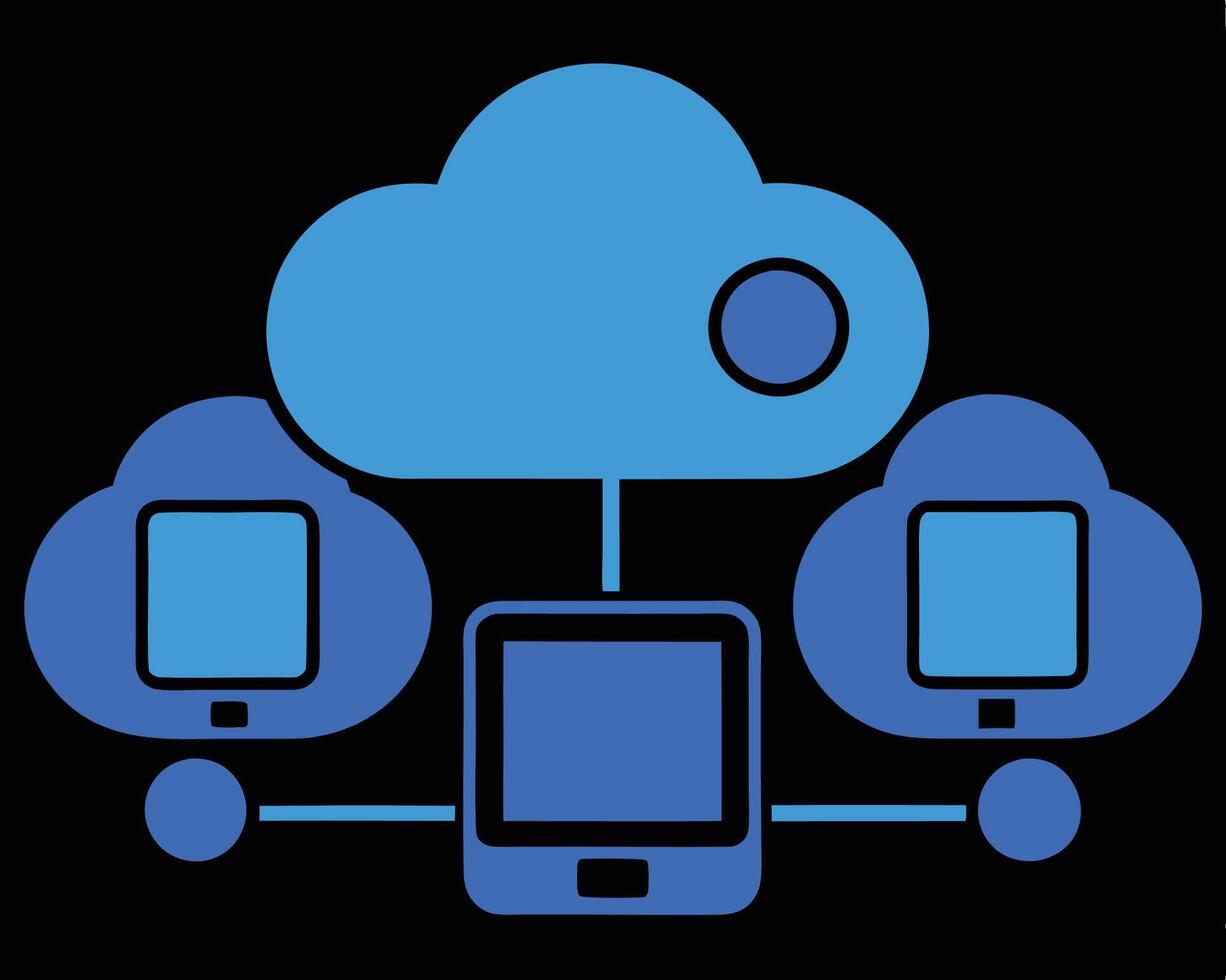 Cloud computing icon vector
