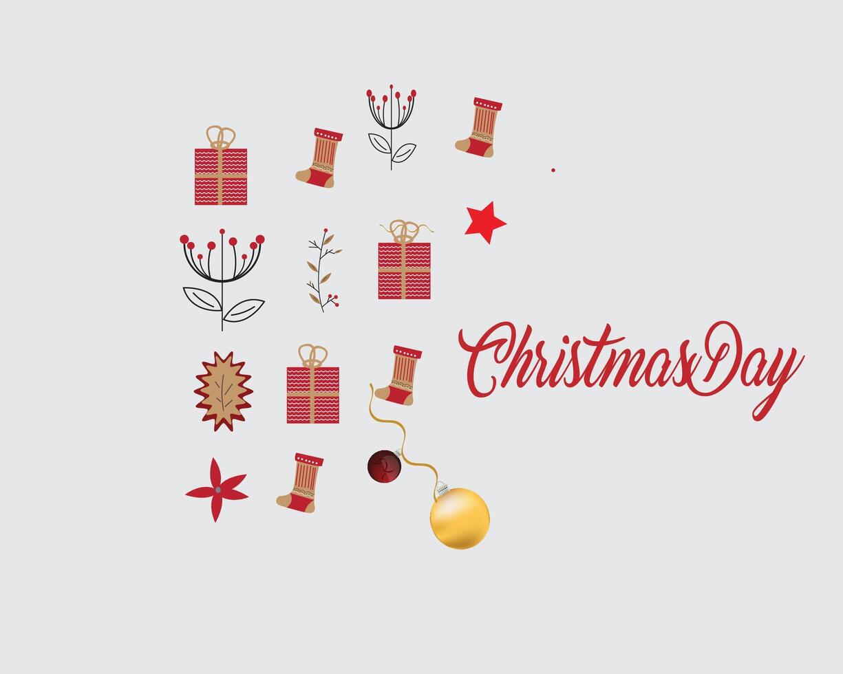 Christmas element shape vector