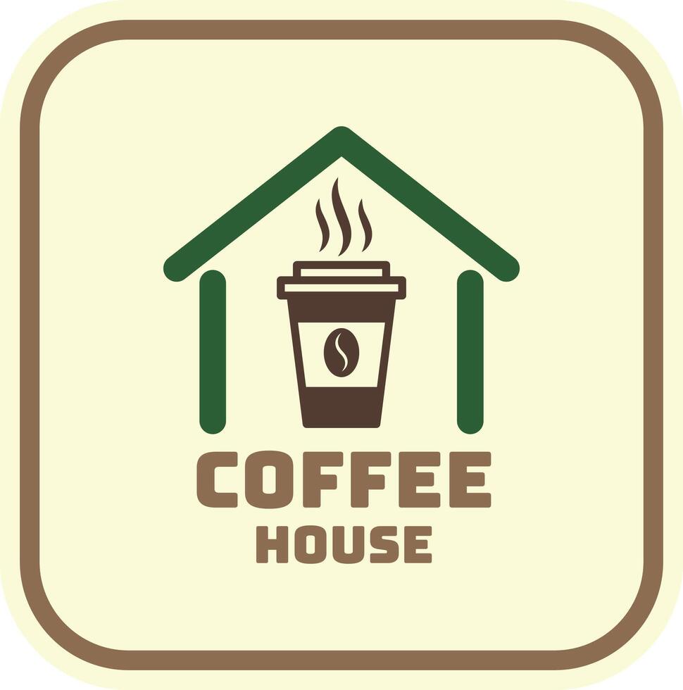 a sign that says coffee house on it vector