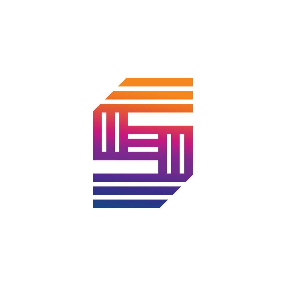 Colorful Letter S Monogram, Logo Design Inspiration vector