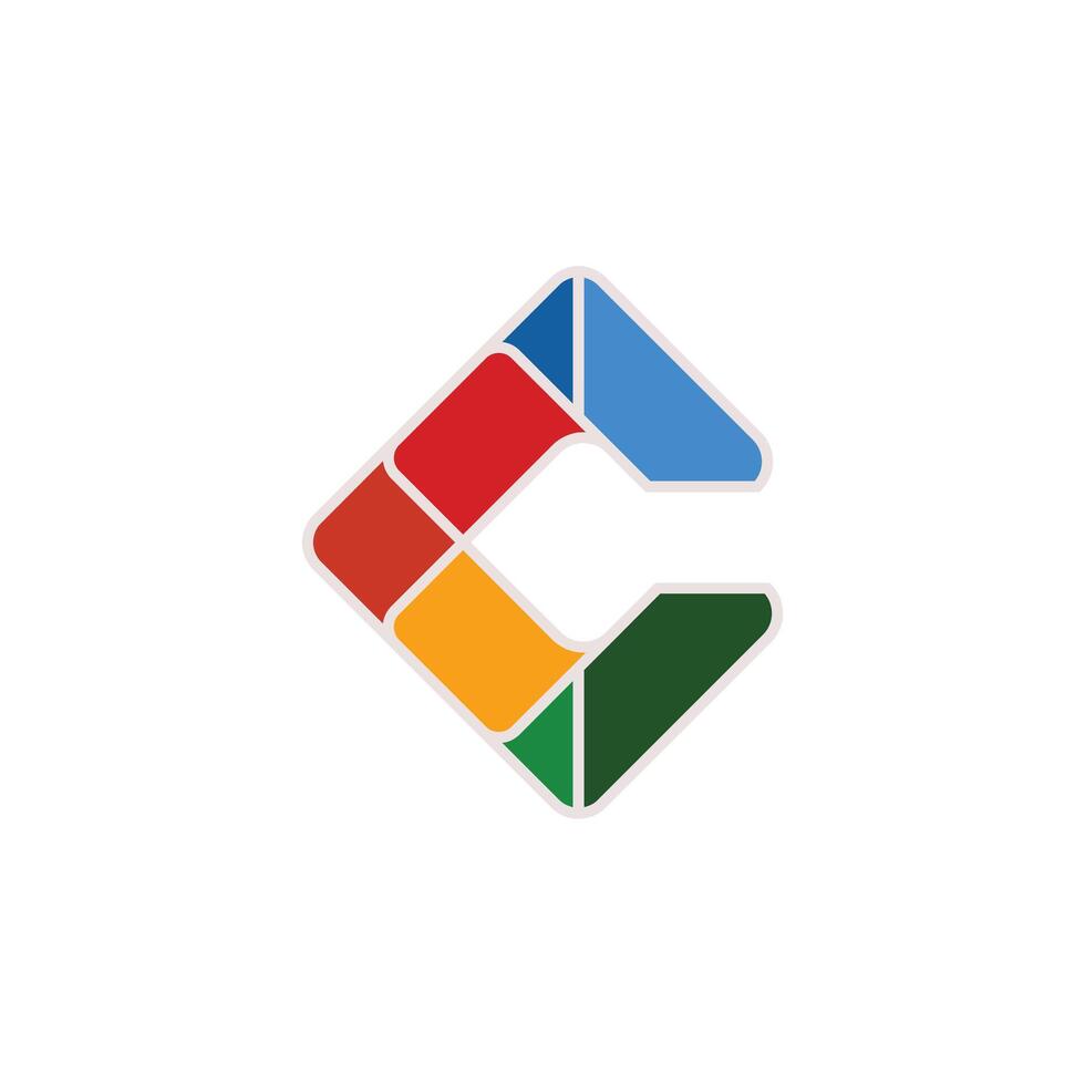 Abstract C icon, Modern Business and Technology Application Logo Symbol vector