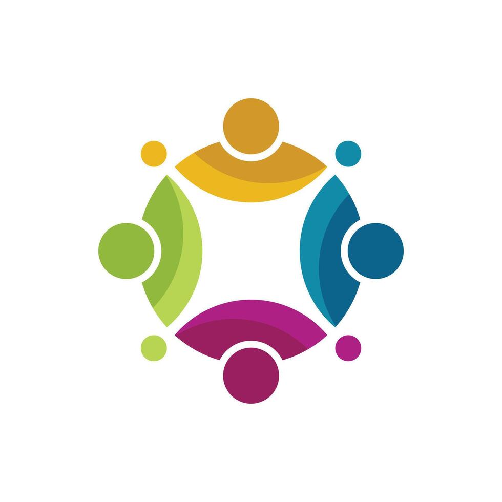 Family people together human unity inspiration logo symbol vector
