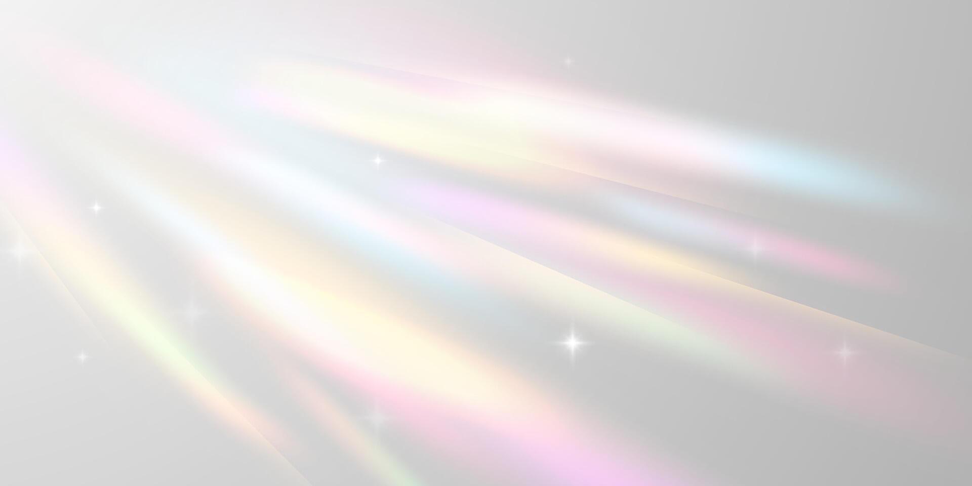 Light effect and zigzag ribbon falling from above on a beam of light, tinsel vector