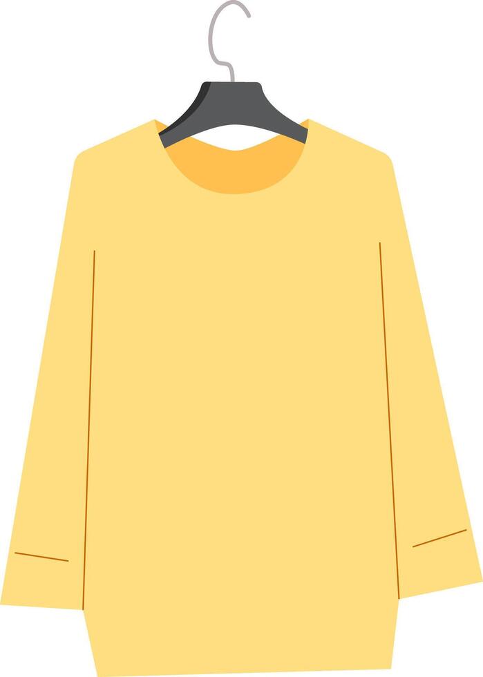 Sweater on a hanger. vector