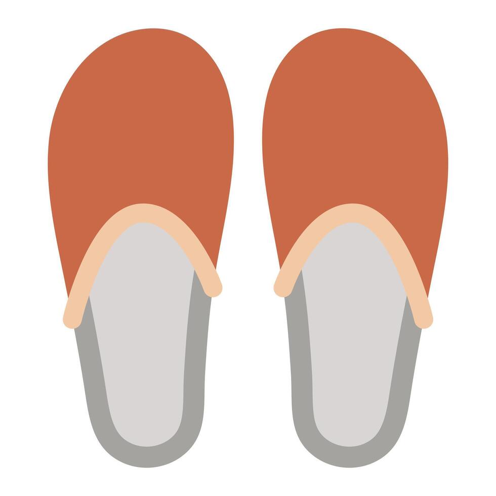 Fabric slippers for bath and sauna. illustration. vector