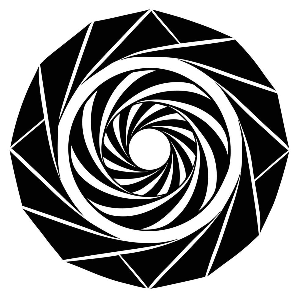 Modern Geometric Spiral vector