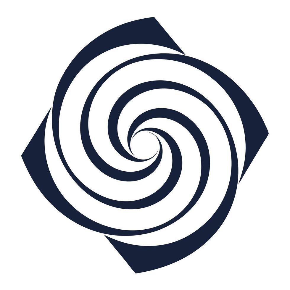 Geometric Spiral Design vector