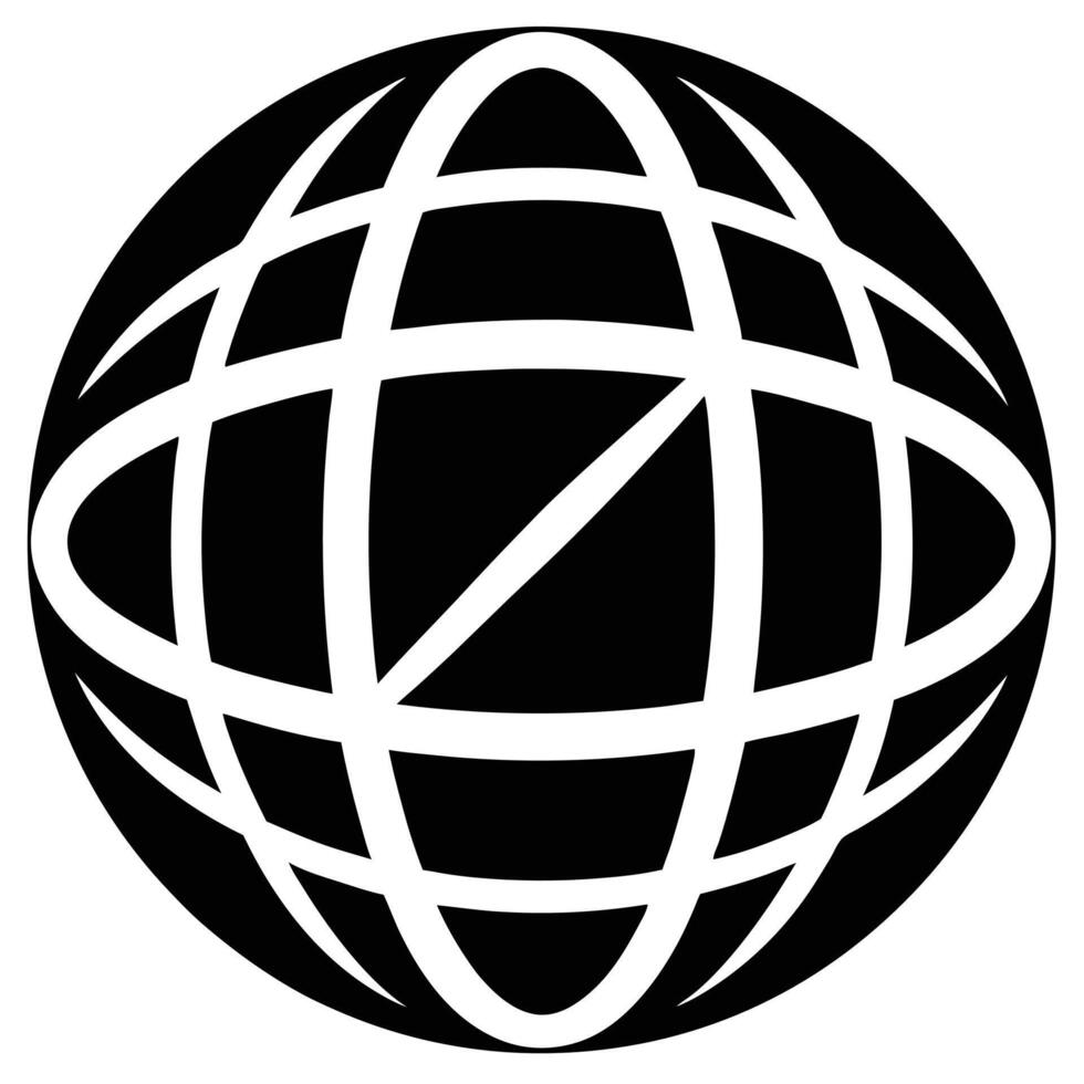 Globe with Grid vector