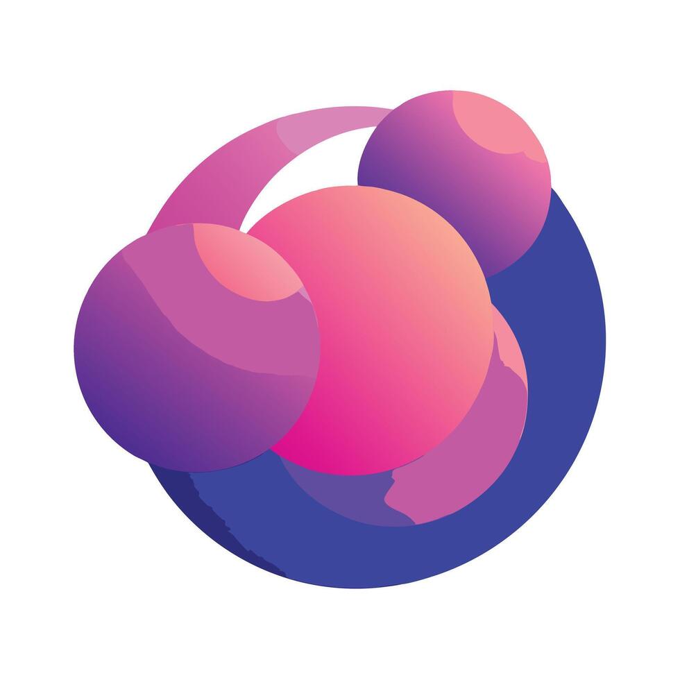 Modern Spheres and Fonts vector