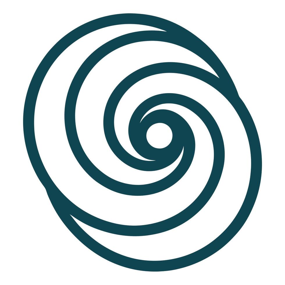 Minimalist Spiral shape vector