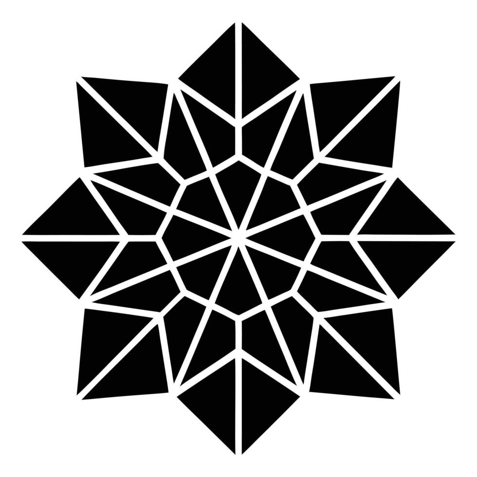 Abstract Hexagon Flower vector