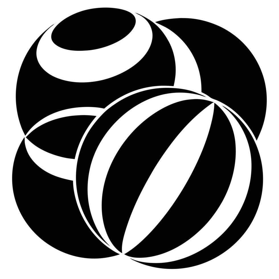 Spheres and Modern Typography vector