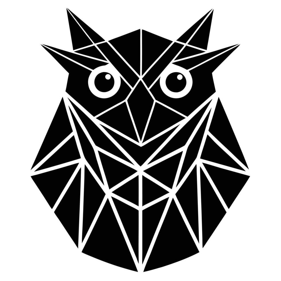 Owl with Polygonal Style vector