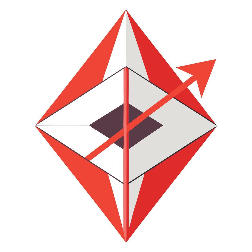 Modern Arrow Geometry vector