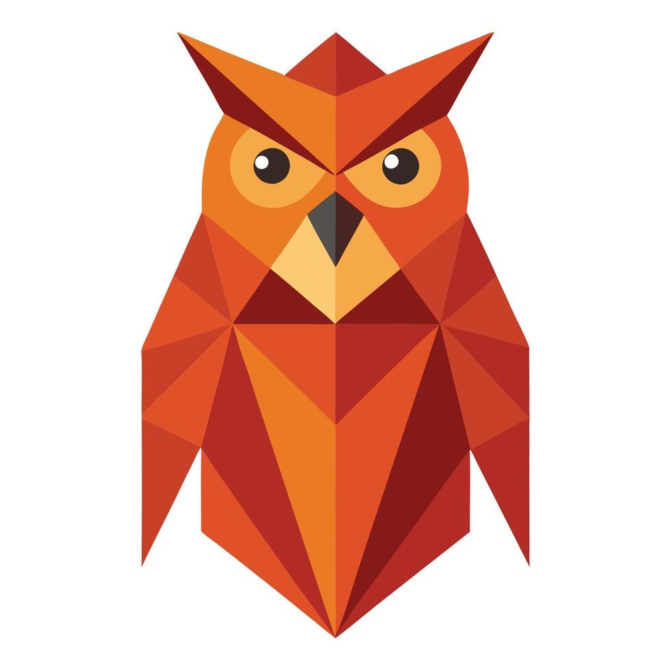 Abstract Owl and Fonts vector