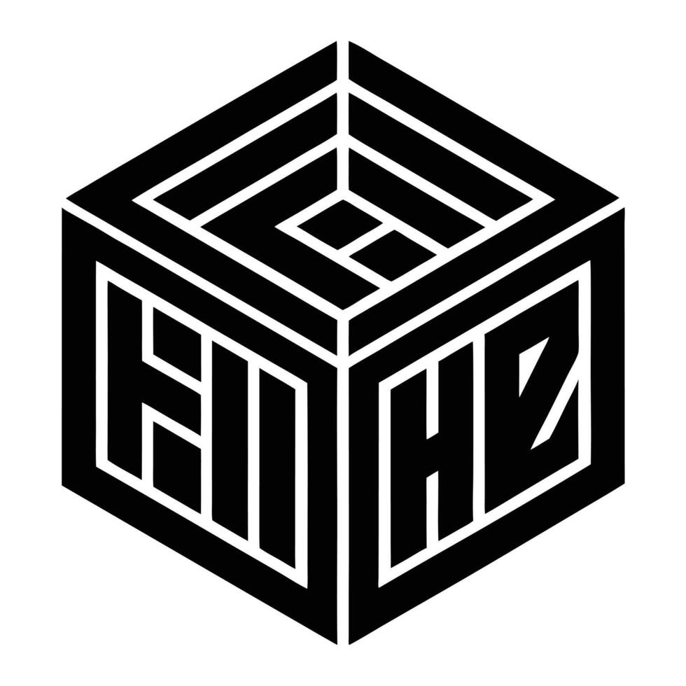 Modern Cube Layout vector