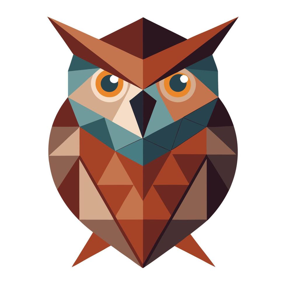 Polygon Owl Art Design vector