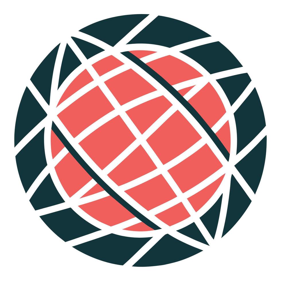 Sleek Grid Globe Design vector