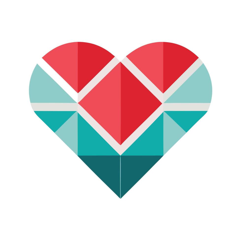 Geometric Heart Graphic vector