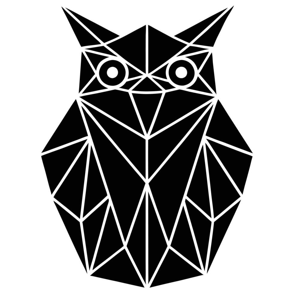 Polygonal Owl Design vector