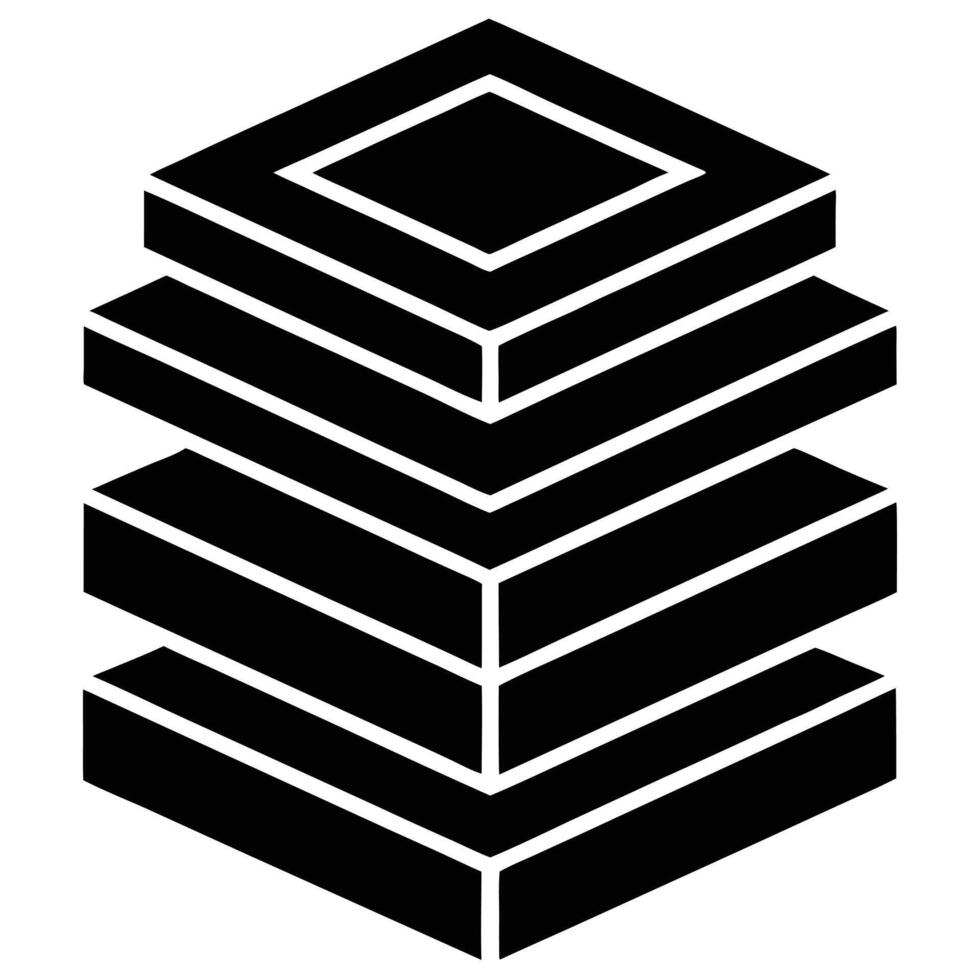 Layered Rectangles Art vector