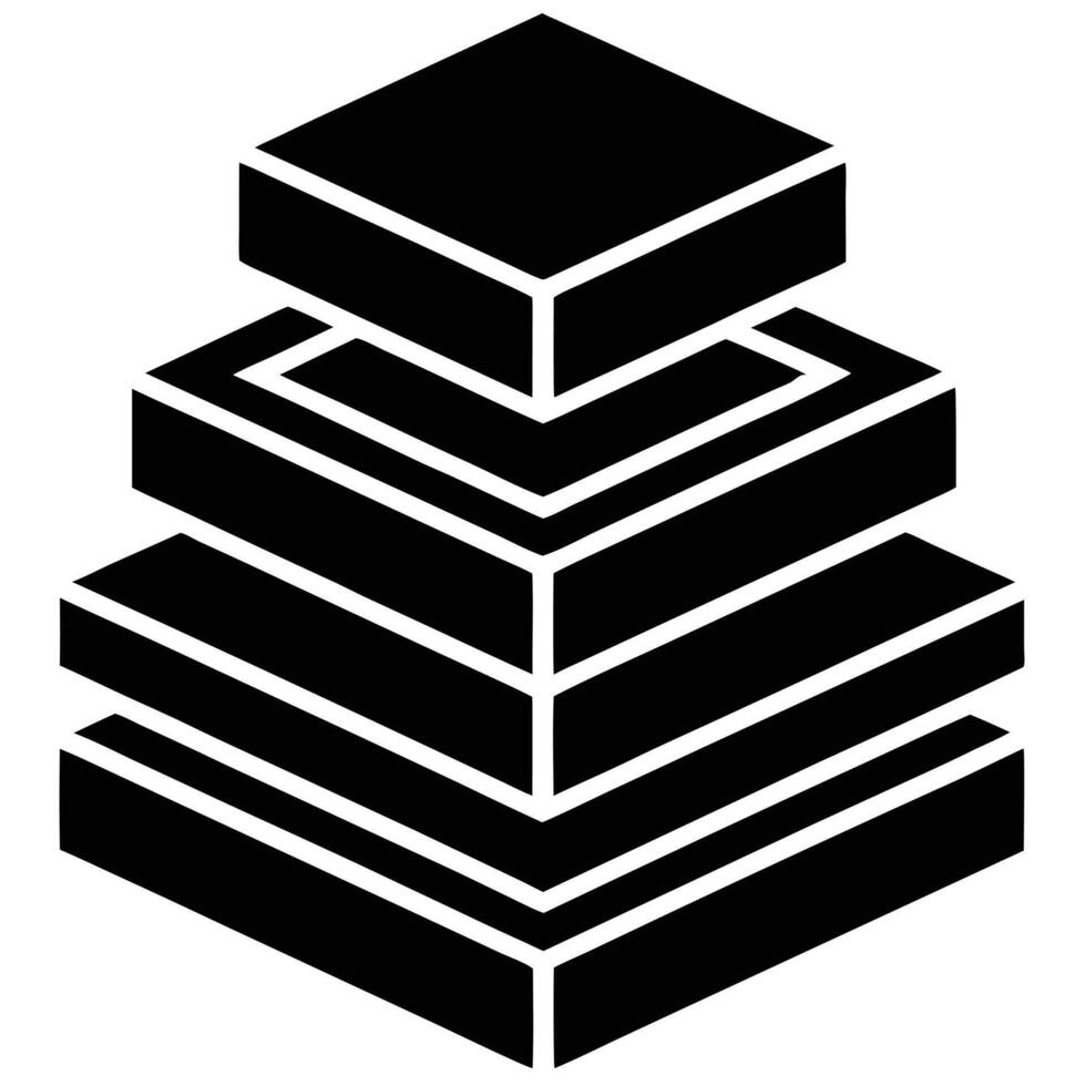 Stacked Rectangles Illustration vector