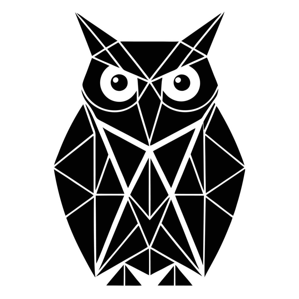 Polygon Art Owl vector