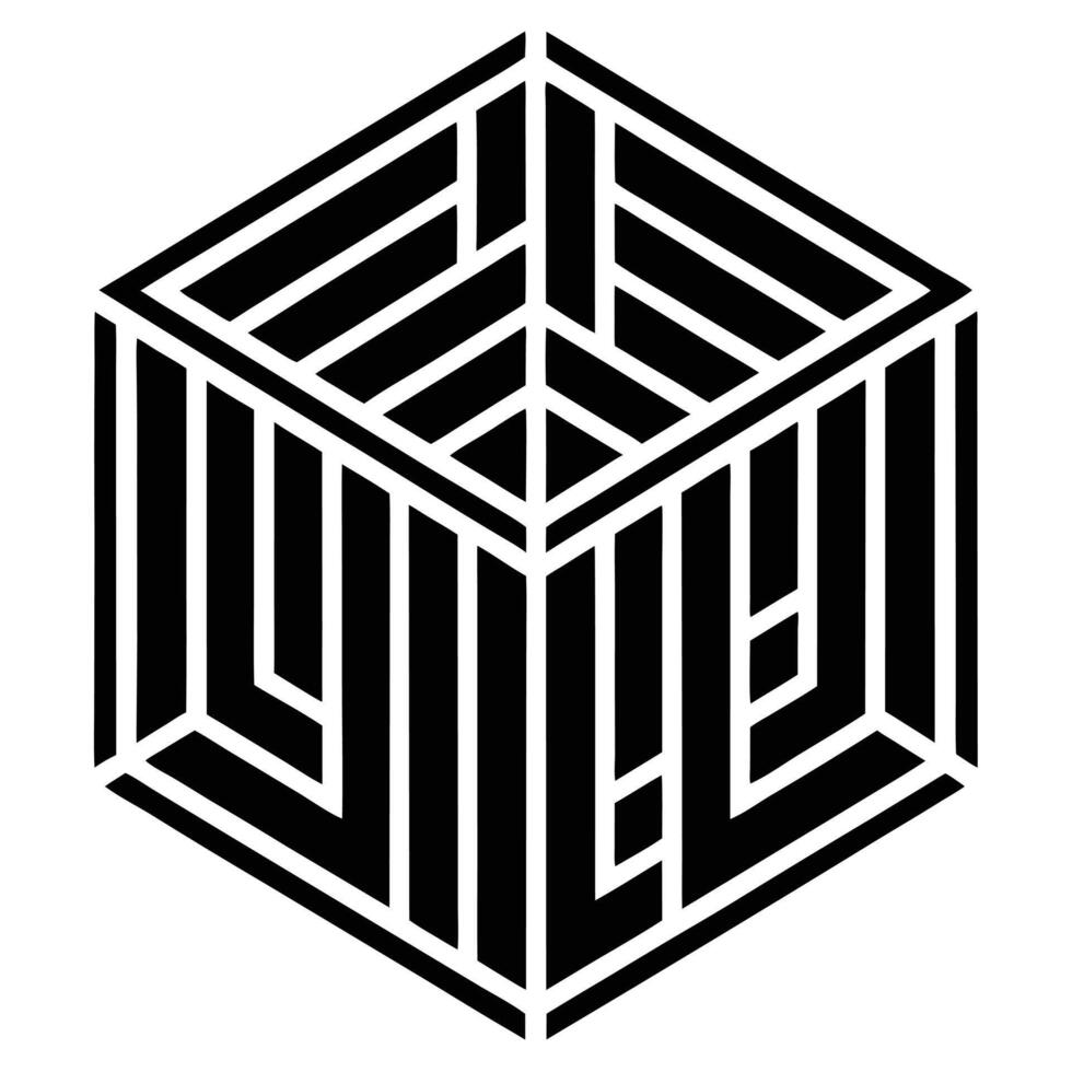 Simple Isometric Cube vector