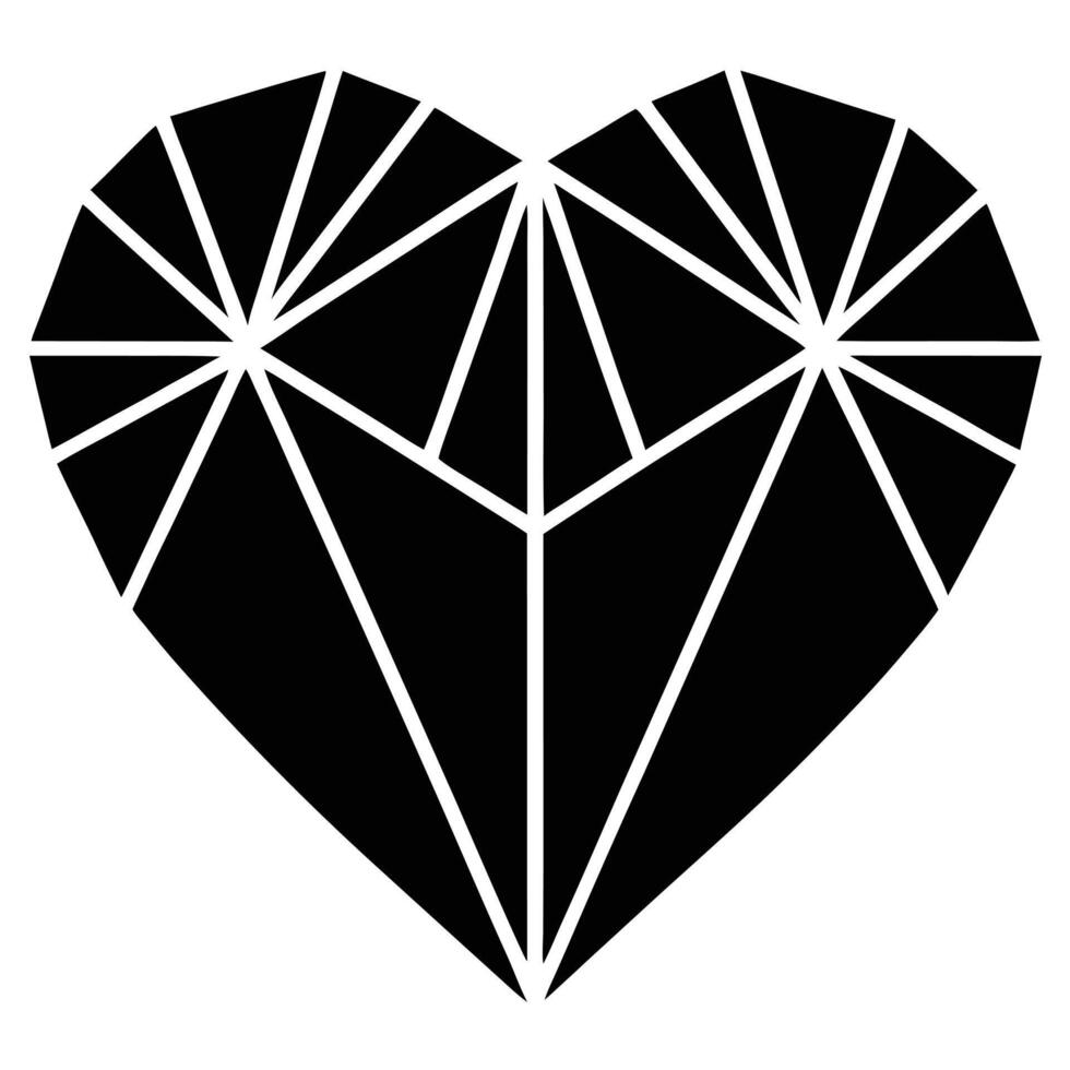 Geometric Heart Illustration vector