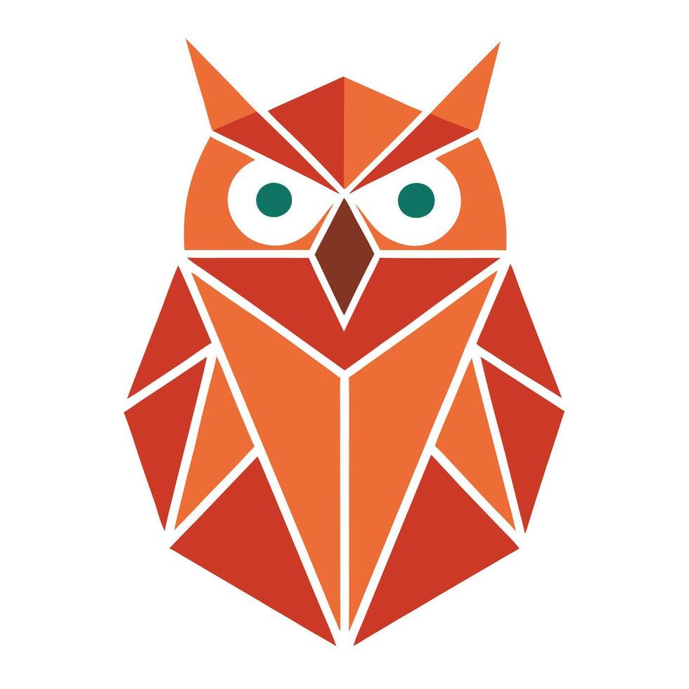 Contemporary Geometric Owl vector