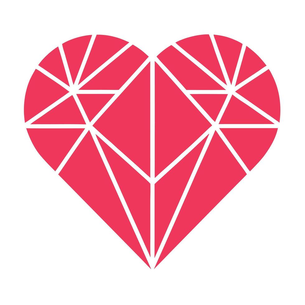 Heart Geometry design vector
