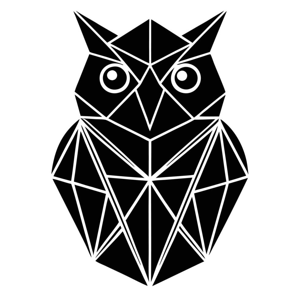 Modern Polygon Owl vector