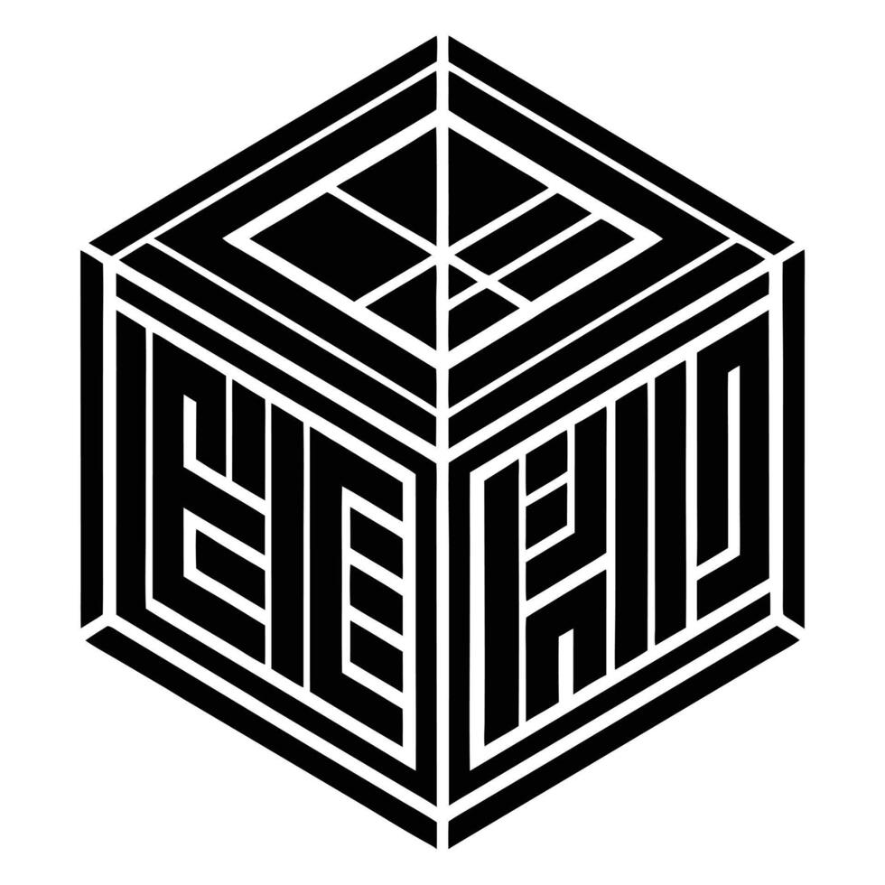 Geometric Cube Illustration vector