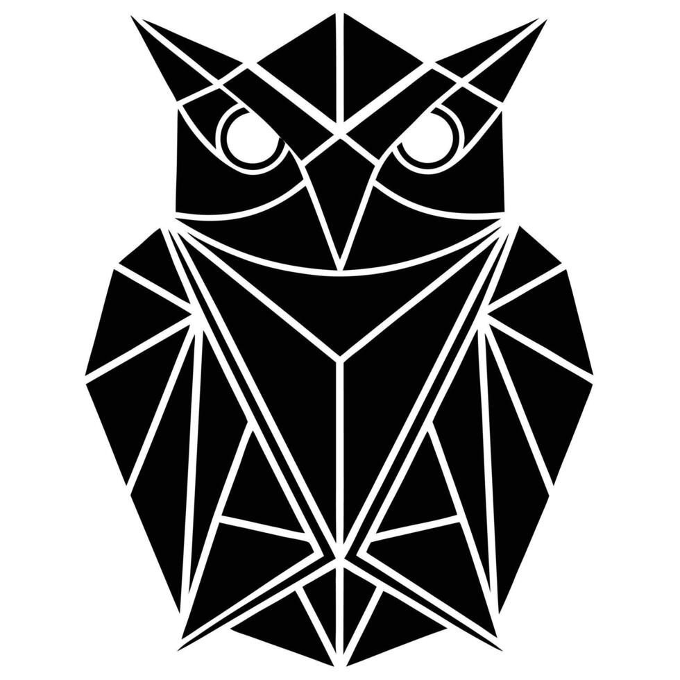 Low Poly Owl Design vector