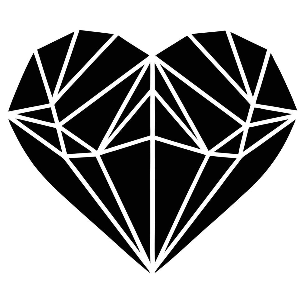 Abstract Geometric Heart vector