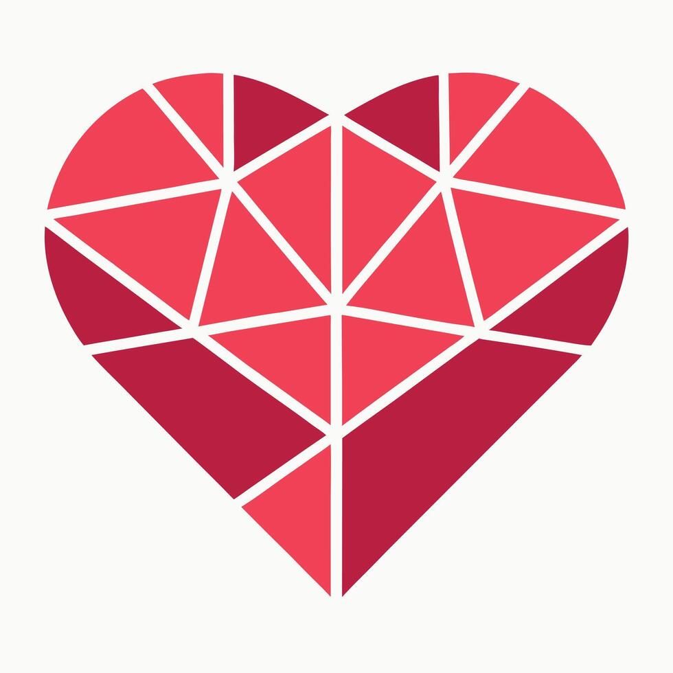 Geometric Heart Clipart vector