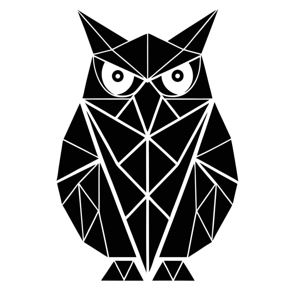 Geometric Owl Illustration vector