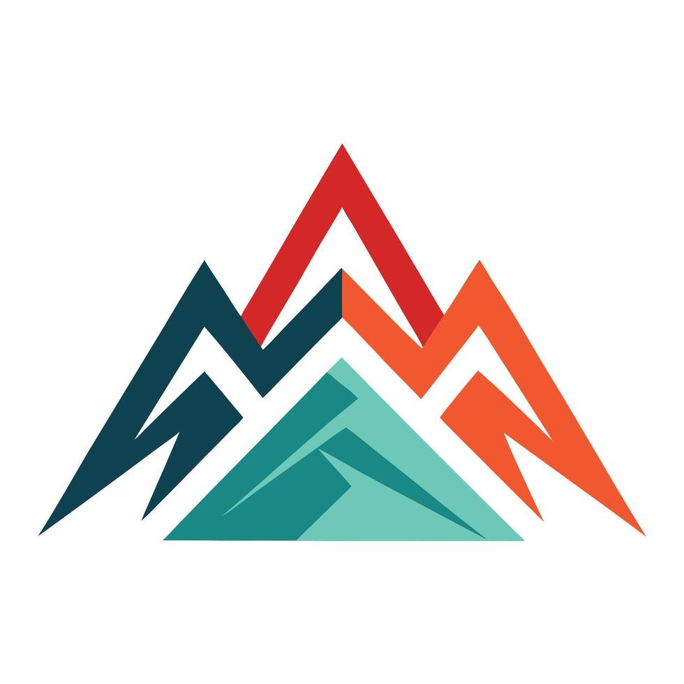 Bold Geometric Peaks vector