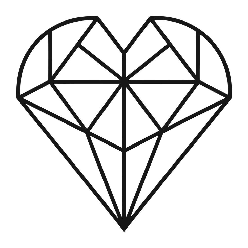 Angular Heart Art vector