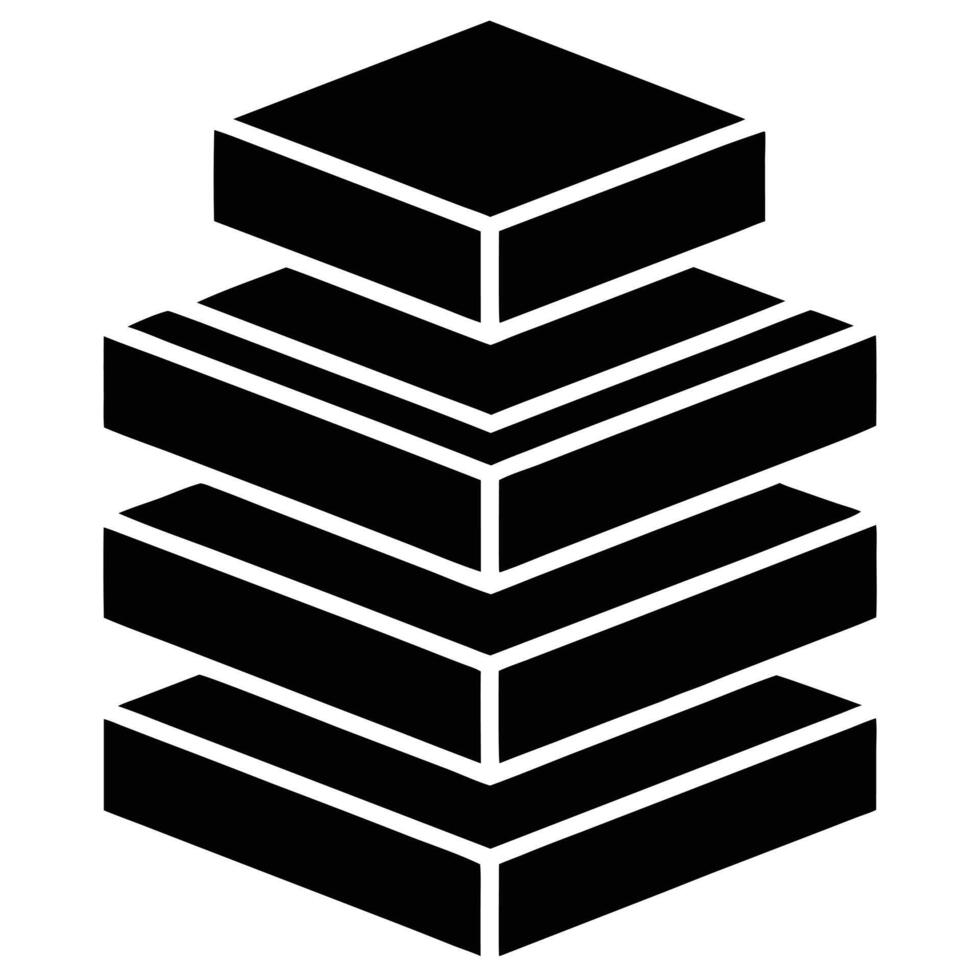 Stacked Rectangles Design vector