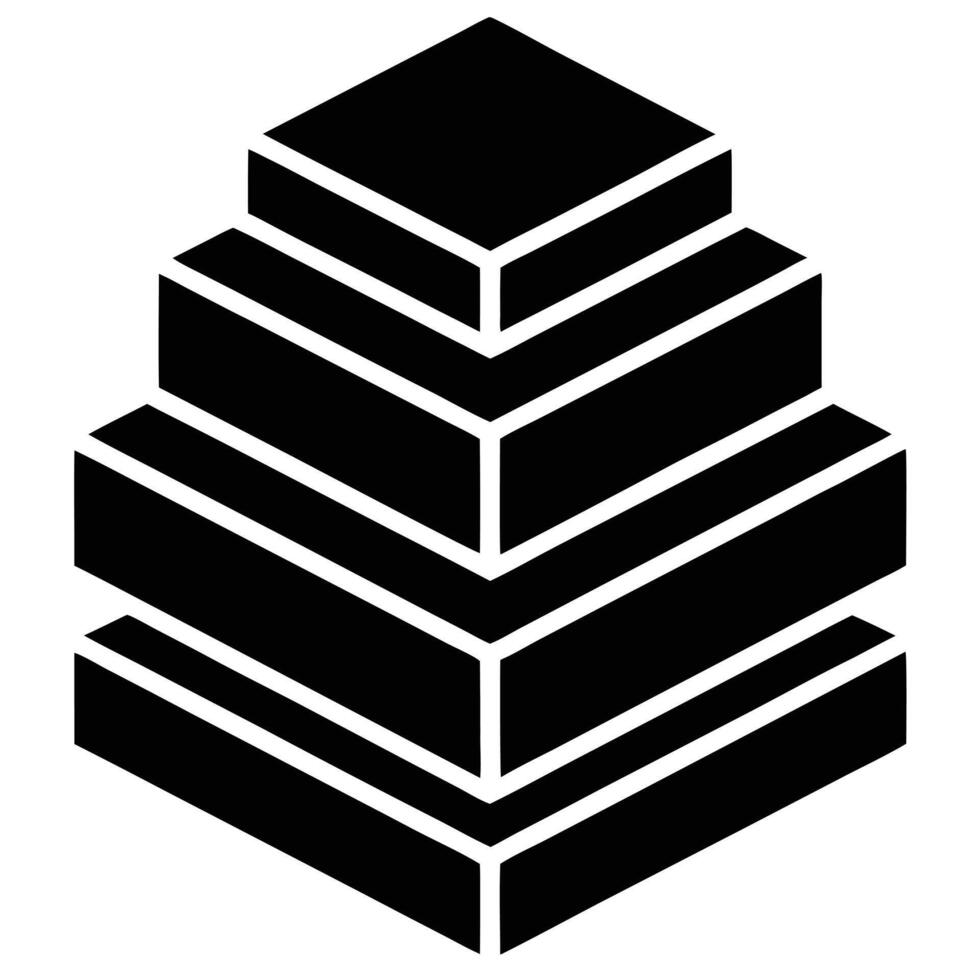 Stacked Shapes Design vector