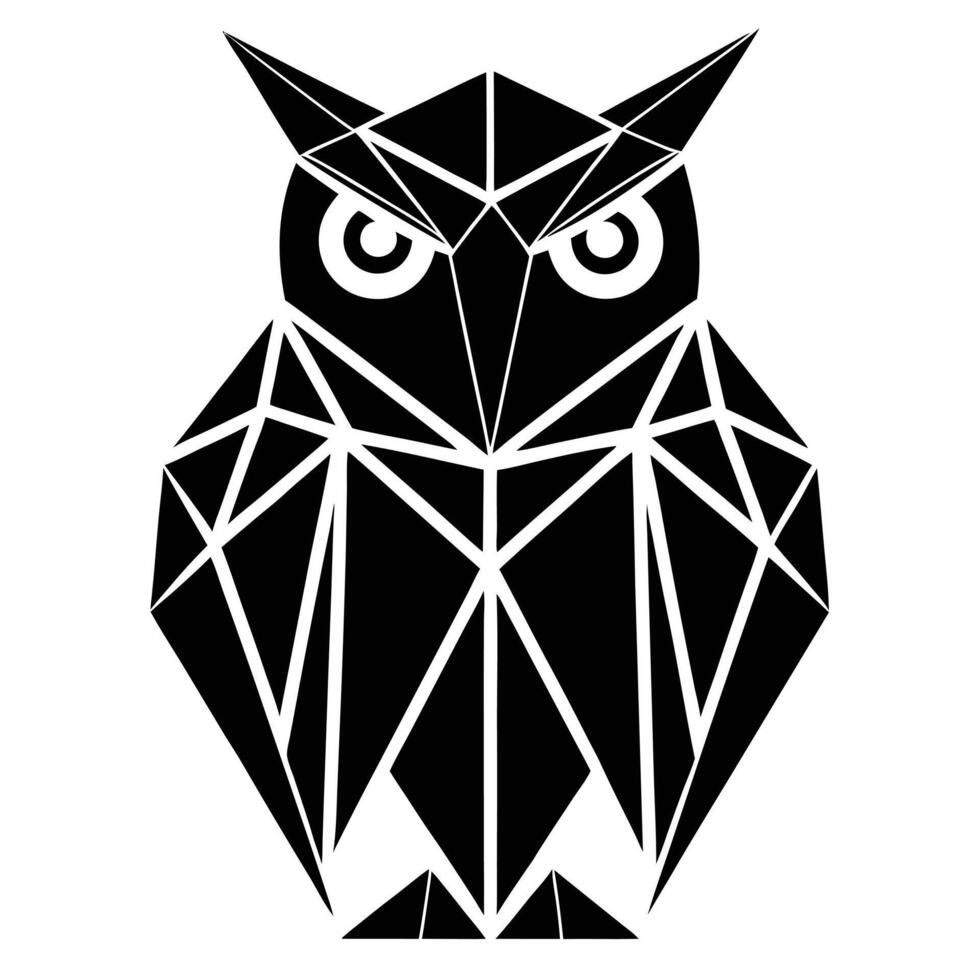 Owl Art in Shapes vector