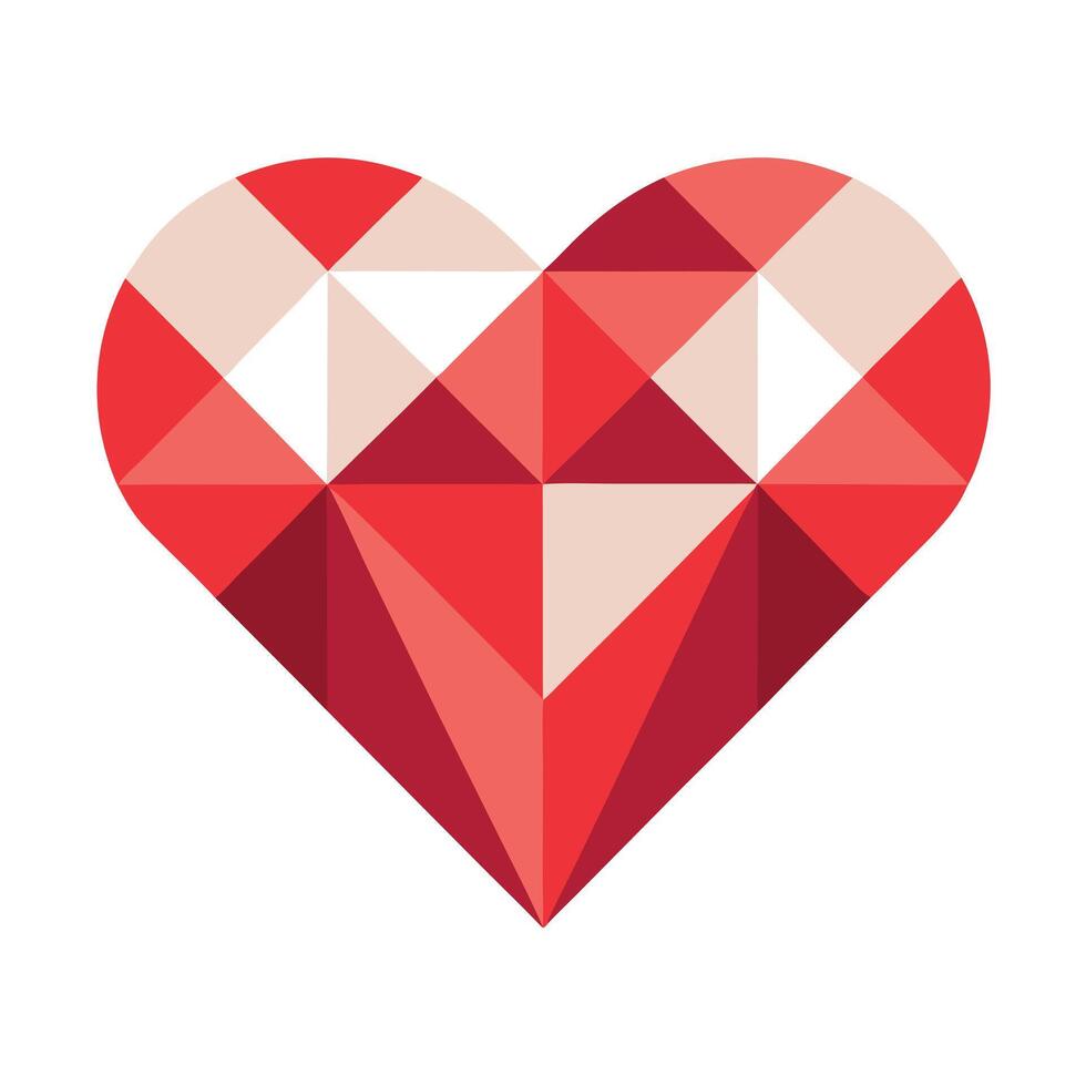 Minimalist Geometric Heart vector