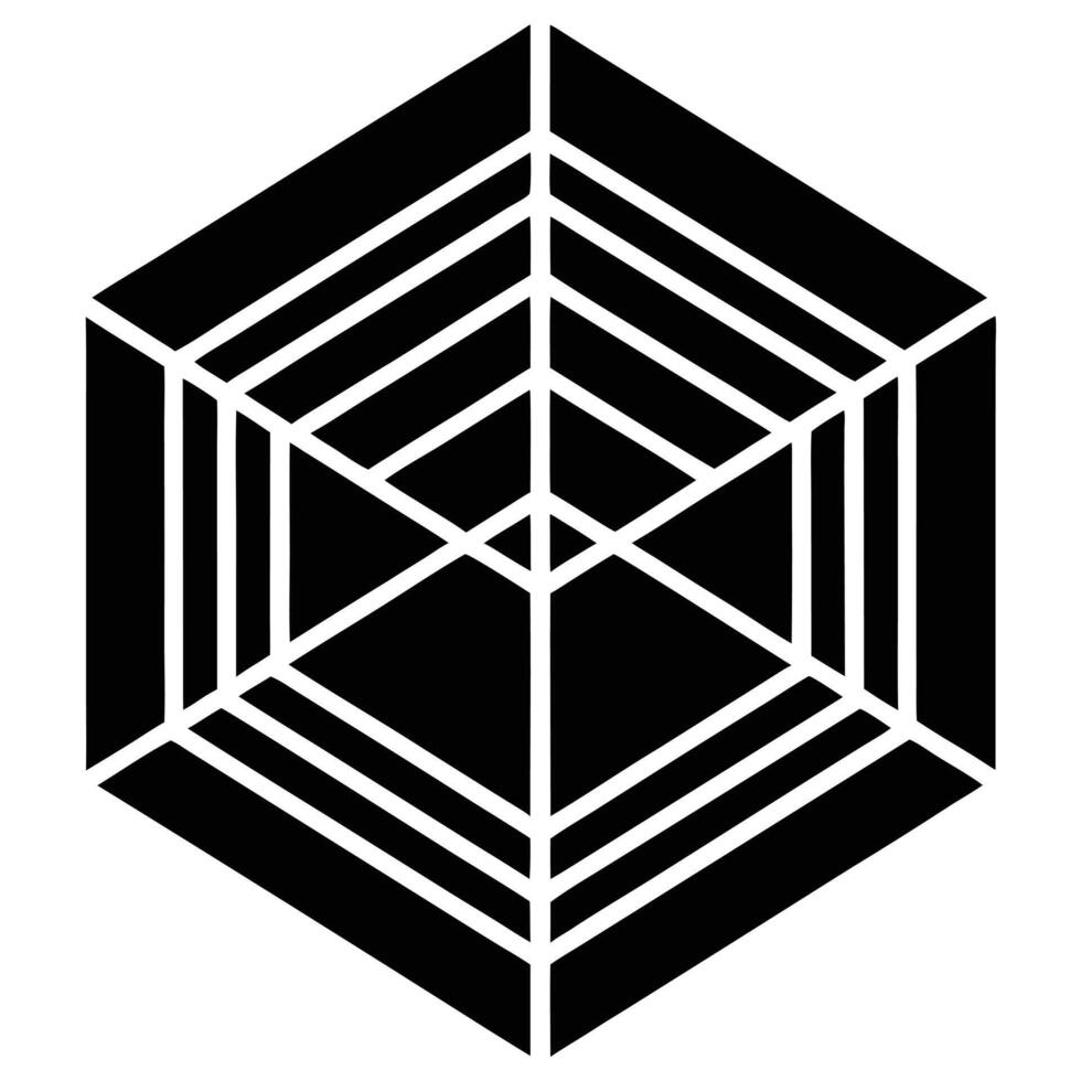 Bold Isometric Cube vector