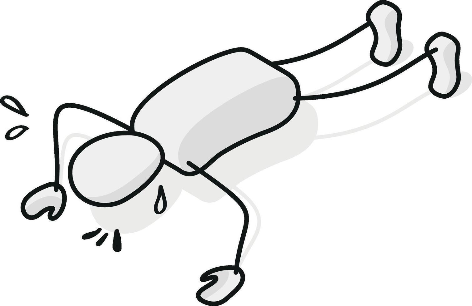 press up exercises Isometric stickman figure dynamic gestures vector