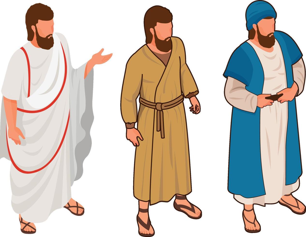 Ancient rome Roman man in Tradition dresses vector