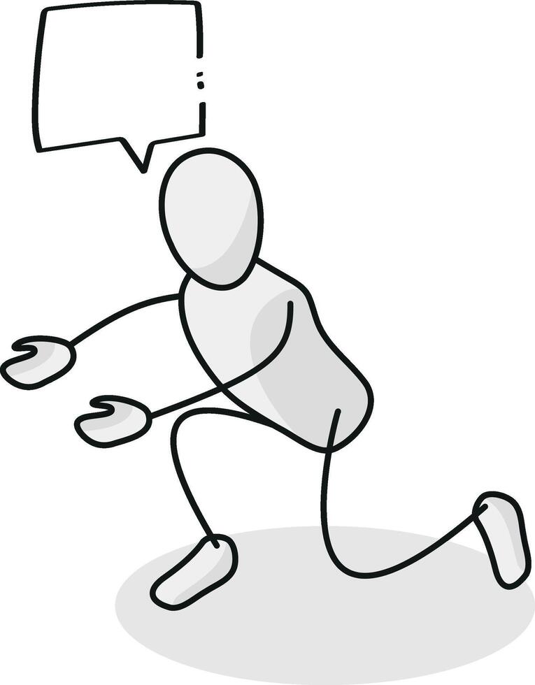 Bowling Isometric stickman figure dynamic gestures vector