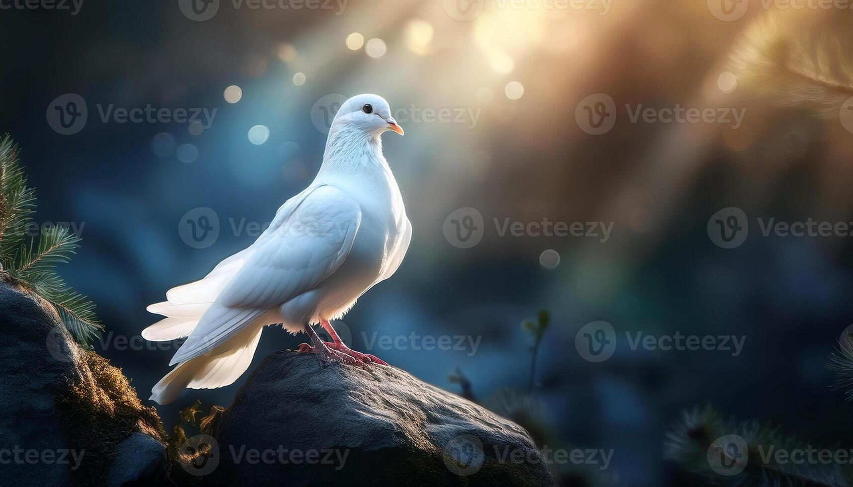 White dove bird, photo