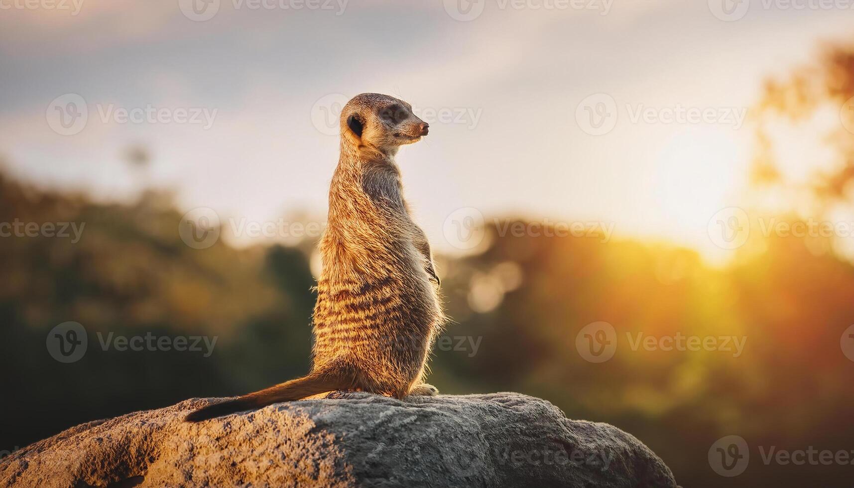 Meerkat on the rock, photo